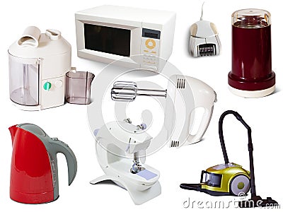 Set of household appliances Stock Photo