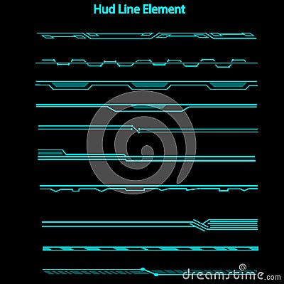 Set of hud line elements,Futuristic Sci Fi Modern User Interface Set.hud line elements,head up display,hud elements Stock Photo