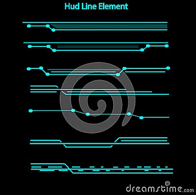 Set of hud line elements,Futuristic Sci Fi Modern User Interface Set.hud line elements,head up display Stock Photo