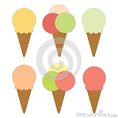 Set of ice cream. vector illustration Vector Illustration