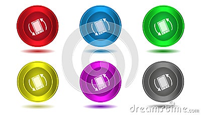 Set of icons in color,illustration,rotating the screen Cartoon Illustration