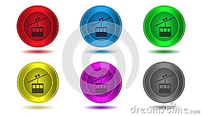 Set of icons in color,lift, illustration Cartoon Illustration