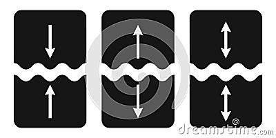 Set of icons cut, join, vector symbol of separation, gluing, object parts sign of welding and tearing Vector Illustration