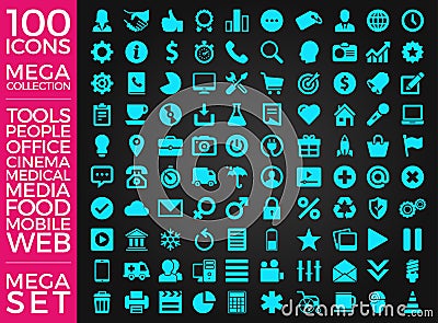 Set Of Icons, Quality Icon Collection Vector Design Vector Illustration