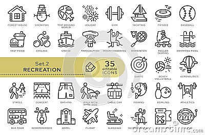 set icons recreation 02 Vector Illustration