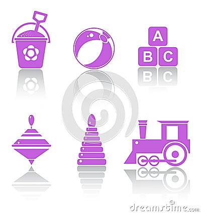 Set Icons toys Vector Illustration