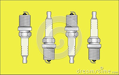 set of ignition sparks Vector Illustration