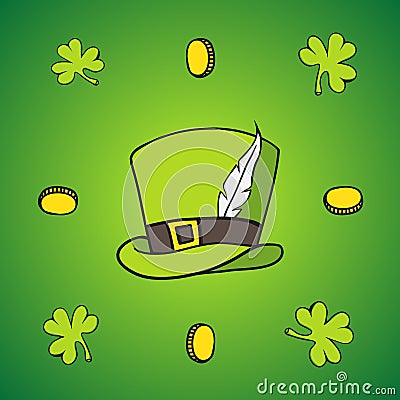 Set of images of St. Patrick Vector Illustration