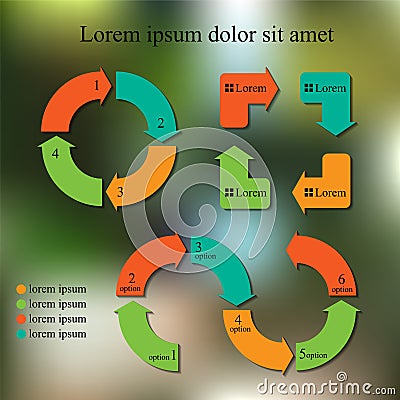 Set of info-graphic design template. business concept. abstract Stock Photo