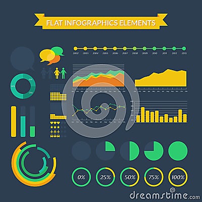 Set of infographic elements Vector Illustration