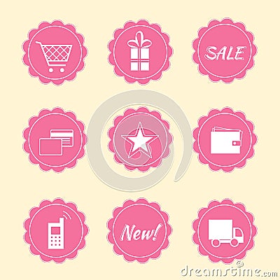 Set of internet shop icons Stock Photo