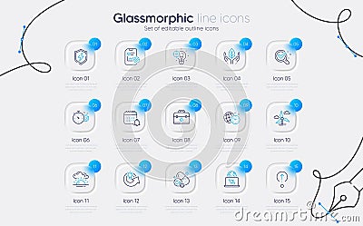 Set of Internet, Windmill turbine and Chemistry lab line icons for web app. Pictogram icon. Vector Vector Illustration