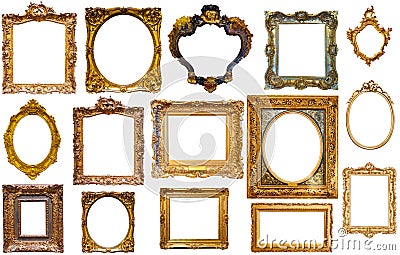 Set of isolated frames Stock Photo
