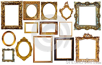 set of isolated frames Stock Photo