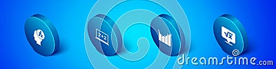 Set Isometric Function mathematical symbol, Graph, schedule, chart, diagram, Square root of x glyph and Chalkboard icon Vector Illustration