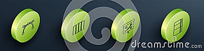 Set Isometric line Bezier curve, Color palette guide, Planning strategy concept and Sketchbook album icon. Vector Stock Photo
