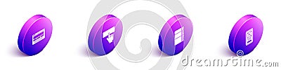 Set Isometric UI or UX design, Keyboard, Sketchbook album and icon. Vector Vector Illustration
