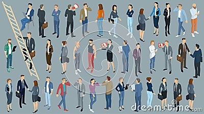 Set of isometric vector people Vector Illustration