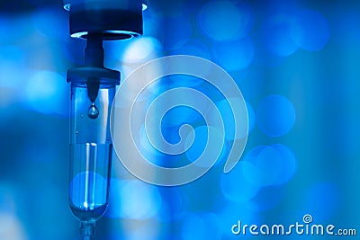 Set iv fluid intravenous drop saline drip hospital room,Medical Concept,treatment emergency and injection drug infusion. Stock Photo