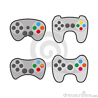 Set of joysticks Cartoon Illustration