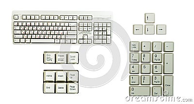 Set of keyboard's part's Stock Photo