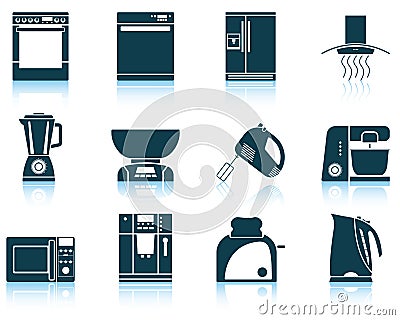 Set of kitchen equipment icon Vector Illustration