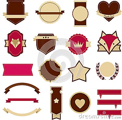 Set of labels, tags, badges Vector Illustration