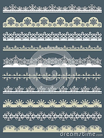 Set of Lace Paper for christmas, vector Vector Illustration