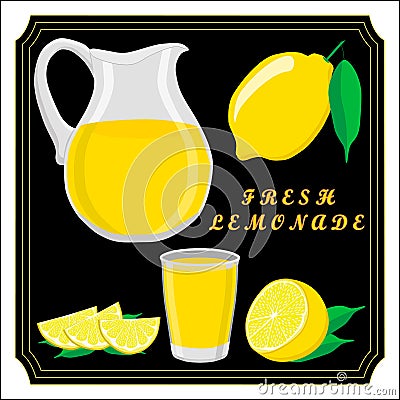 The set lemonade Vector Illustration