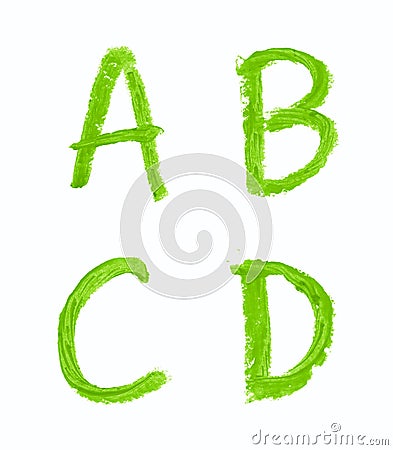 Set of letters isolated Stock Photo