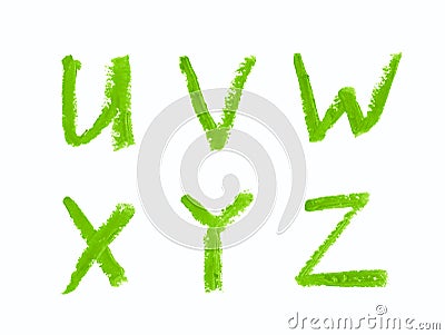 Set of letters isolated Stock Photo