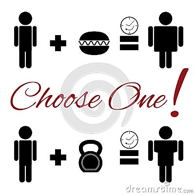 Set of lifestyle choice pictograms Vector Illustration