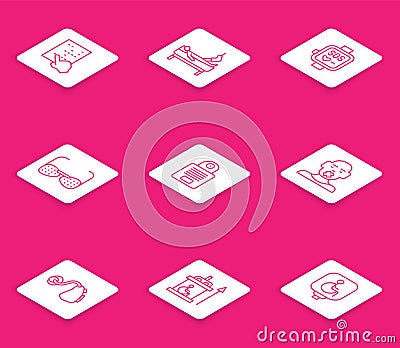 Set line Braille, Patient with broken leg, Smart watch, Blind glasses, Intercom, Head of deaf and dumb, Hearing aid and Stock Photo