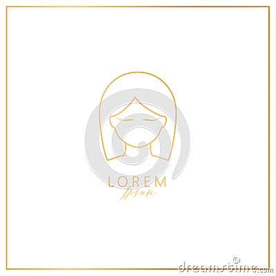 Femininity logo elements. Vector Illustration