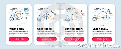 Set of line icons, such as Fast delivery, Organic tested, Update relationships symbols. Vector Vector Illustration