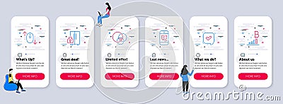 Set of line icons, such as Scroll down, Message, Refrigerator. Vector Vector Illustration