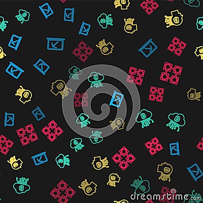 Set line Mining with laptop and pickaxe, Cryptocurrency cloud mining, Bitcoin think and Blockchain technology on Stock Photo