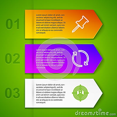Set line Push pin, Refresh, Head hunting and Kettle with handle. Business infographic template. Vector Stock Photo