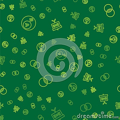 Set line Subsets, math, a is subset of b, Mathematics A and B and Chalkboard on seamless pattern. Vector Vector Illustration