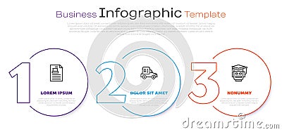 Set line Technical specification, Autonomous smart car and Robot. Business infographic template. Vector Vector Illustration