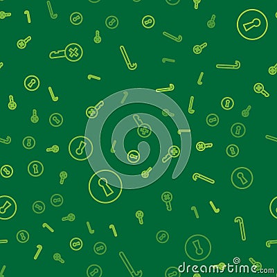 Set line Wrong key, Keyhole and Crowbar on seamless pattern. Vector Vector Illustration