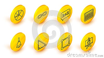 Set line XYZ Coordinate system, Chalkboard with diagram, Calendar, Test exam sheet, Graph, schedule, chart,, Function Vector Illustration