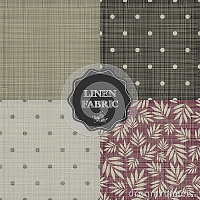 Set of for linen fabric Vector Illustration