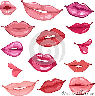 Set of lips Vector Illustration