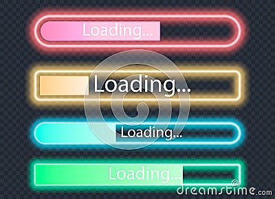 Set of loading icons, load indicator sign, waiting symbols. Vector illustration Vector Illustration