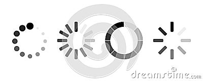 Set of loading icons. load. load bar icons Vector Illustration