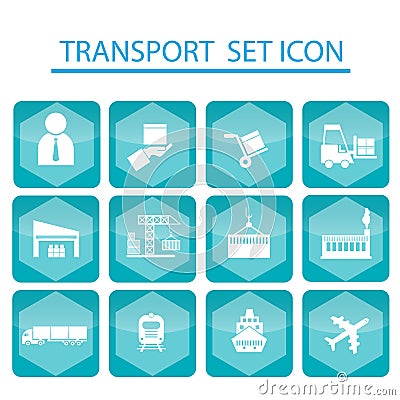 Set logistics icons, shipping icons Stock Photo