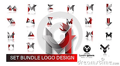 Set of logo design vector bundle. modern logo concept. Icon or symbol for company logo Vector Illustration