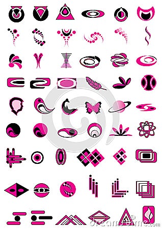 Set logo elements Vector Illustration