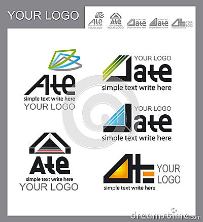 Set of logos, corporate design Vector Illustration